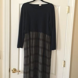 Poetry Long Sleeve Navy Blue Dress, Size - 14 US